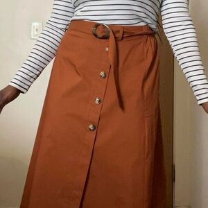 Worthington Button-Front Skirt